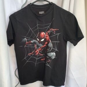 Spider Man Marvel Black and Red Spider-Man Kids Unisex Large Tee Shirt